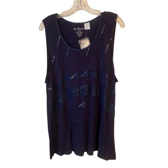 Chico’s Dressy Beaded Tank 3 NWT - Picture 1 of 10